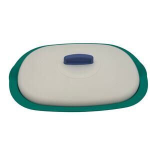 Tupperware 2 pc Oval Legacy Serving Dish 3190C-1 3184C-2 green/purple Rep Sample